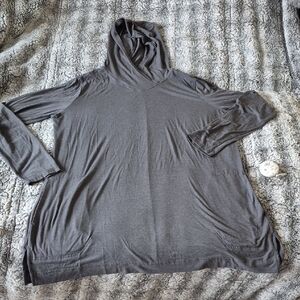 Duluth Trading 🖤 Charcoal Hooded Tunic Top (634)